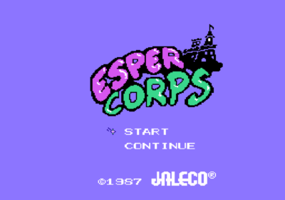 Title screen for the game Esper Corps.
