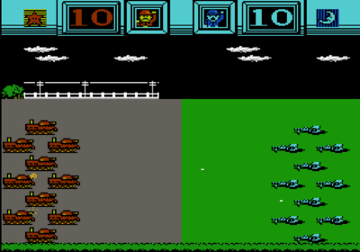 The second screenshot for the game Famicom Wars.