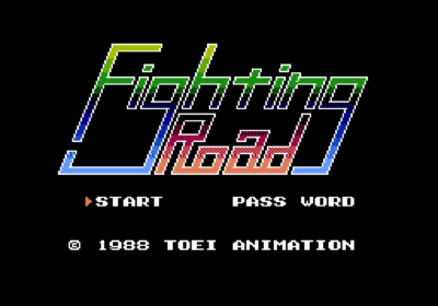 Title screen for the Famicom import Fighting Road.