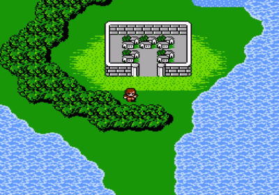 The first screenshot of the NES version of Final Fantasy II.