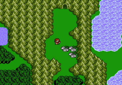 The seconds screenshot of Final Fantasy III for the Famicom.