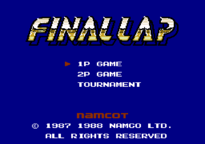 Title screen for Final Lap.