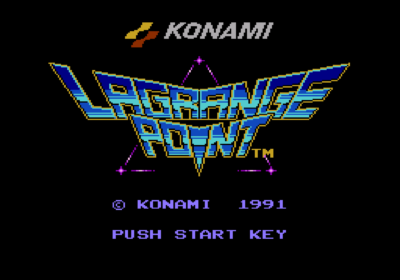 The title screen for the game Lagrange Point.