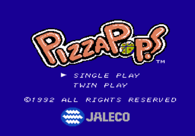 Title screen for the game Pizza Pop!