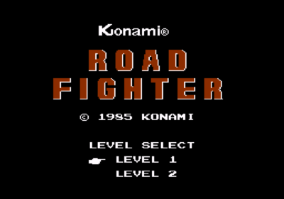 Title screen for the NES import Road Fighter.