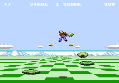 First screenshot for the game Space Harrier.