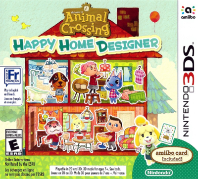 Front cover for Animal Crossing Happy Home Designer for the Nintendo 3DS.