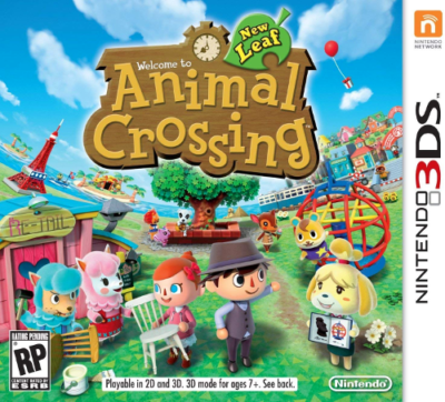 Front cover for the Nintendo 3DS game New Leaf.