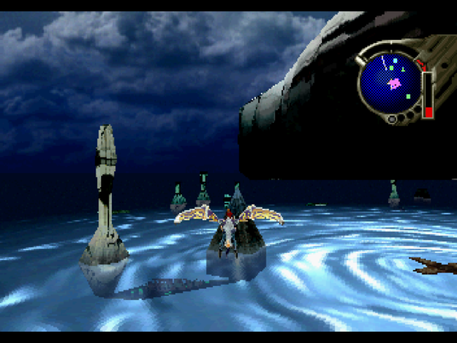Flying on the back of the dragon outside of battle.