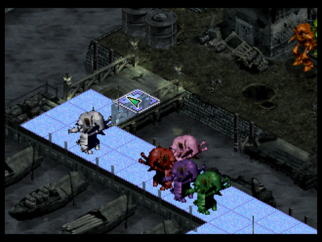A battle sequence in Sakura Wars.