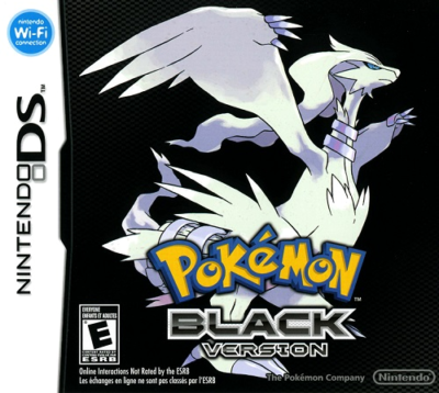Front cover for Pokemon Black on the Nintendo DS.