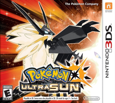Front cover for Pokemon Ultra Sun on the Nintendo 3DS.