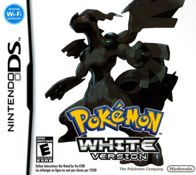 Front cover for Pokemon White on the Nintendo DS.