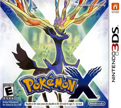 Front cover for Pokemon X on the Nintendo 3DS.