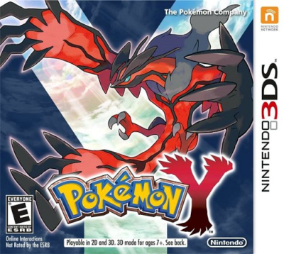 Front cover for Pokemon Y on the Nintendo 3DS.