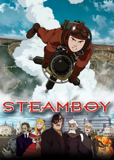 Front cover for the anime film Steamboy.