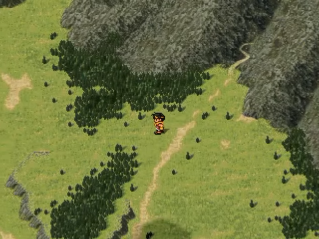 The main character traverses the world map in Suikoden II.