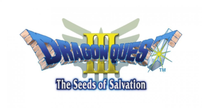 Title screen and logo for Dragon Quest III: Seeds of Salvation for iPhone/Android.
