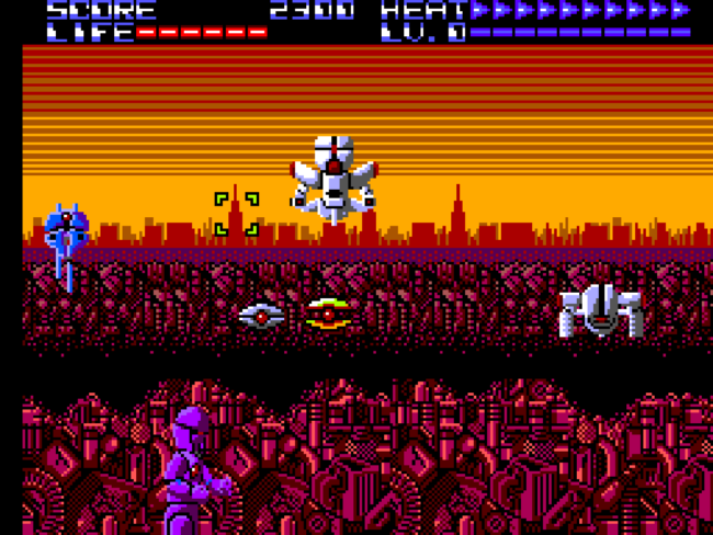 An outdoor stage in Assault City.