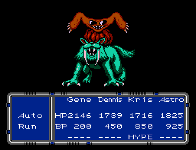 A battle sequence in Lagrange Point against one of the more interesting boss characters.