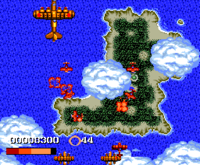 The second screenshot for 1943: Kai on the PC-Engine.