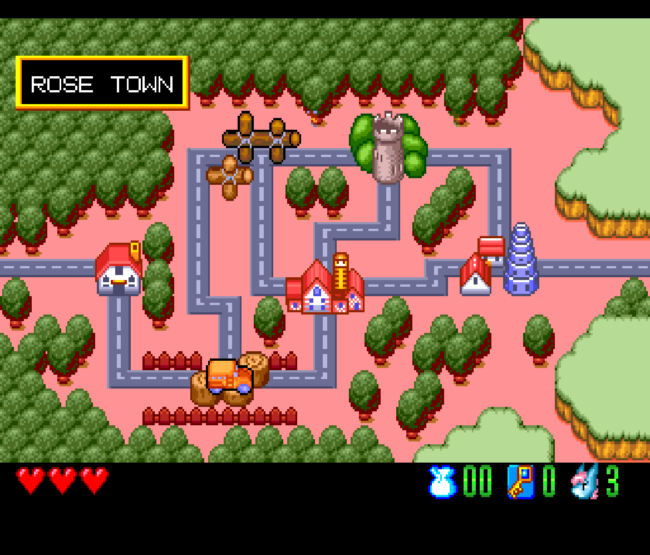 The first screenshot for Aoi Blink on the PC-Engine.