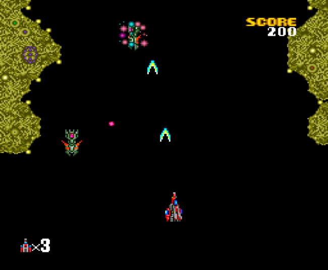 The first screenshot for Armed F on the PC-Engine.