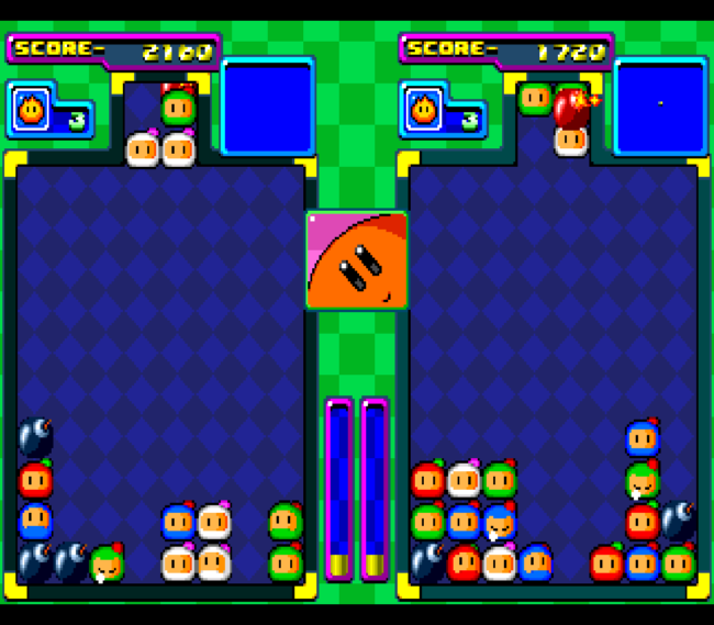 The second screenshot for Panic Bomber on the PC-Engine CD.