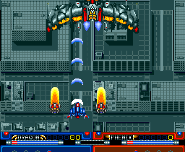 The first screenshot for Burning Angels on the PC-Engine.