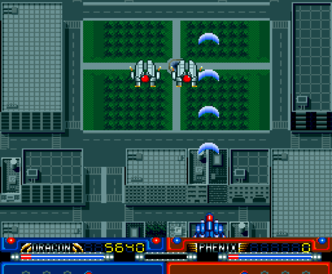 The second screenshot for Burning Angels on the PC-Engine.