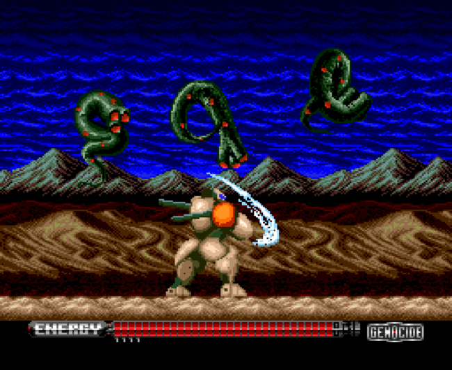 First screenshot for Genocide on the PC-Engine CD.