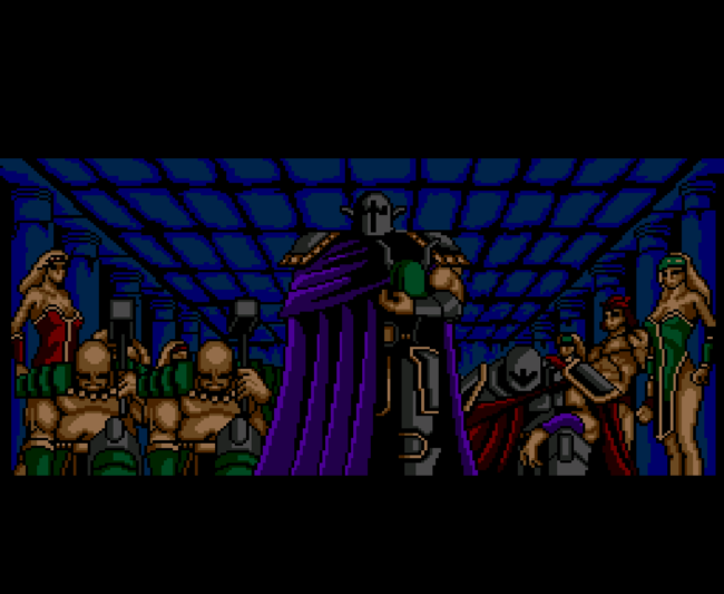 First screenshot of Golden Axe on the PC-Engine CD.