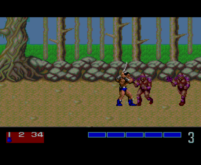 Second screenshot for Golden Axe on the PC-Engine CD.