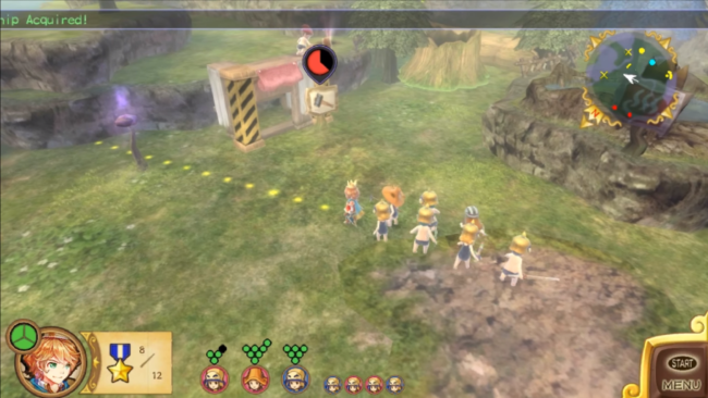 Corobo and his forces explore the world map.