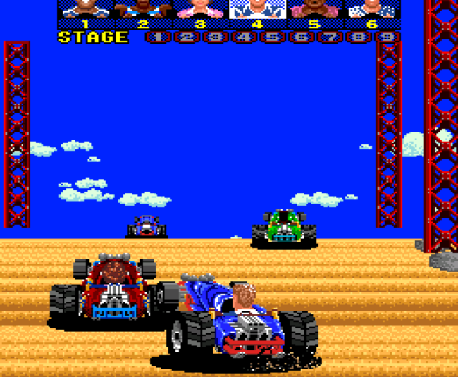 The second screenshot for the PC-Engine game Power Drift.