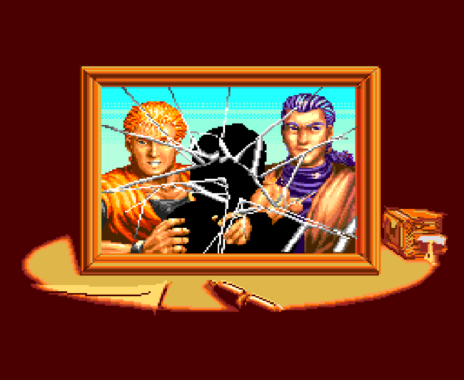 The first screenshot for Art of Fighting on the PC-Engine CD.