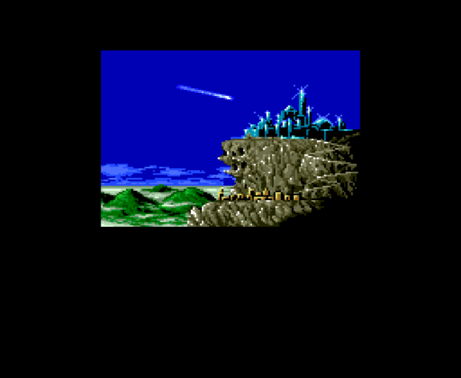 The first screenshot for the PC-Engine CD game Serei Senshi Spriggan.