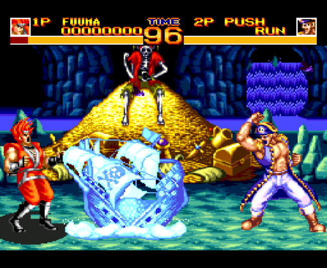 Second screenshot for World Heroes 2 on the PC-Engine CD.