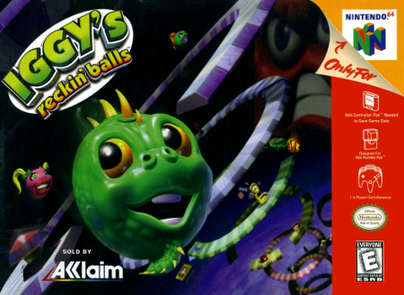 Front cover for Iggy's Reckin Balls on the NIntendo 64.