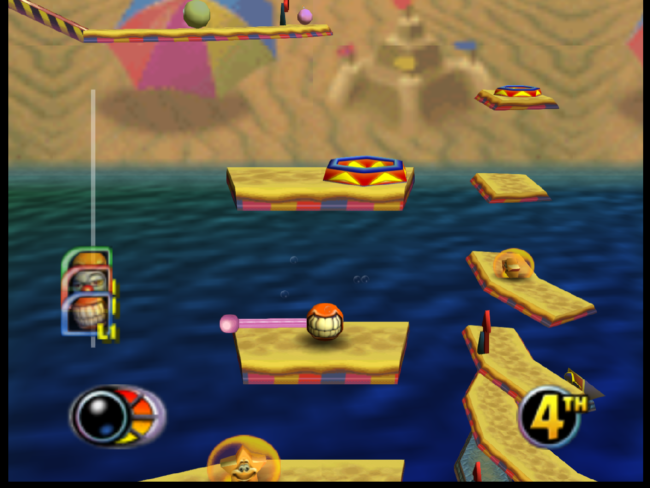 A heated race in Iggy's Reckin' Balls.