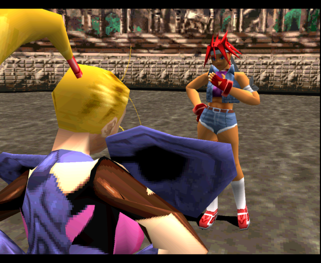 A storyline sequence unfolding in Evil Zone.