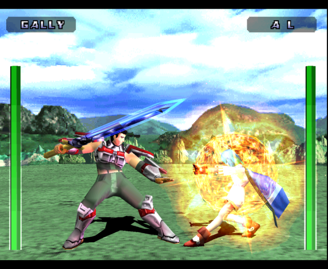 A typical one-on-one fight in this game.