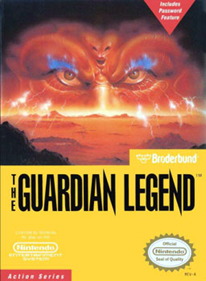Front cover for Guardian Legend for the Nintendo Entertainment System.