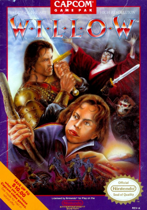 Front cover for Willow on the Nintendo Entertainment System.
