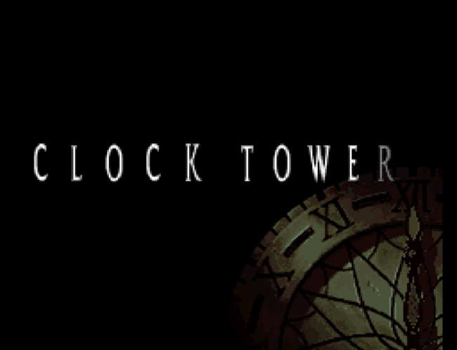 The title screen for Clock Tower.