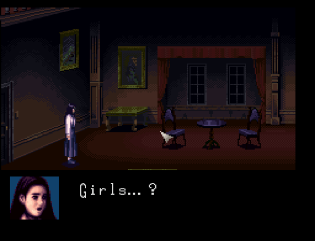 Jennifer searches the mansion for her friends.