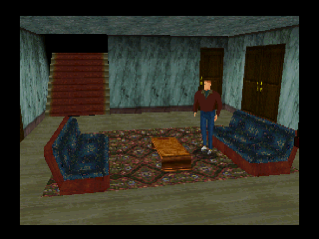 Exploring the mansion.