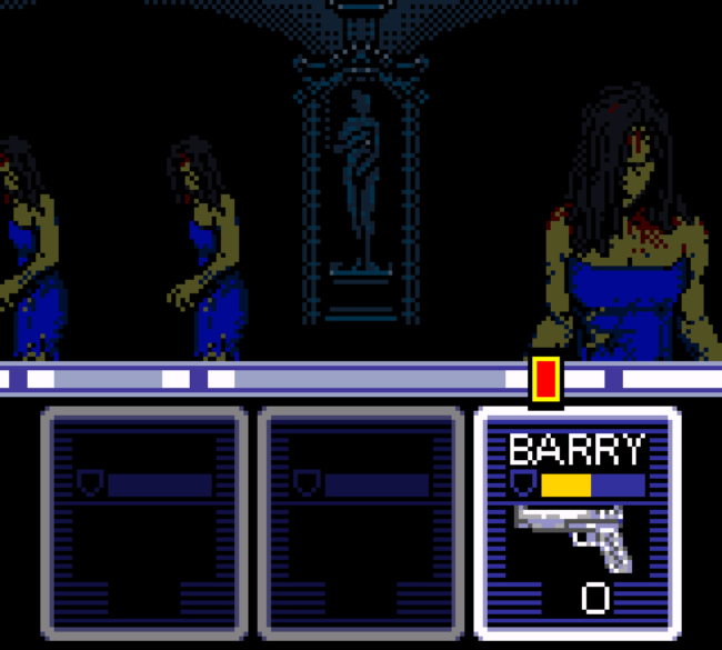 Battling against female zombies aboard the Starlight.