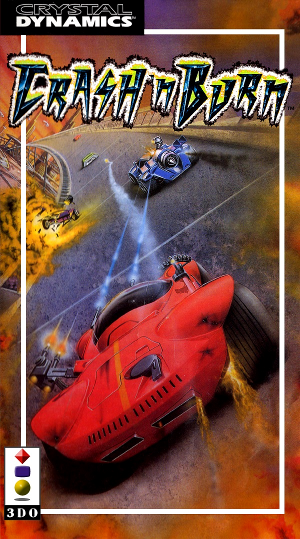 Front cover for Crash 'n Burn for the Panasonic 3DO.