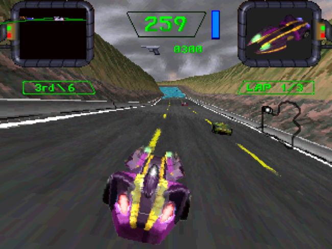A typical race in Crash n Burn.